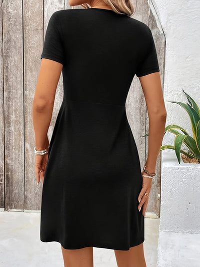 MAYA | Twist Front V-Neck Dress