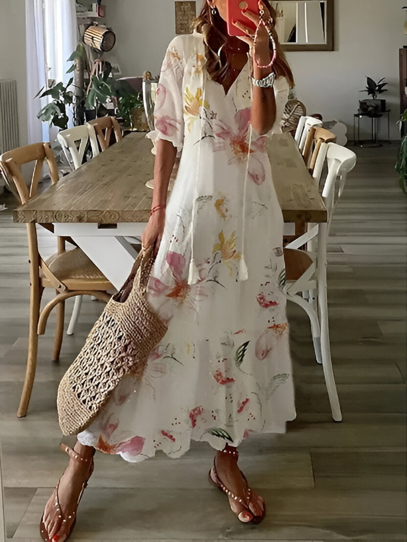 DIANNA | Abito Boho con Copertura per la Pancia