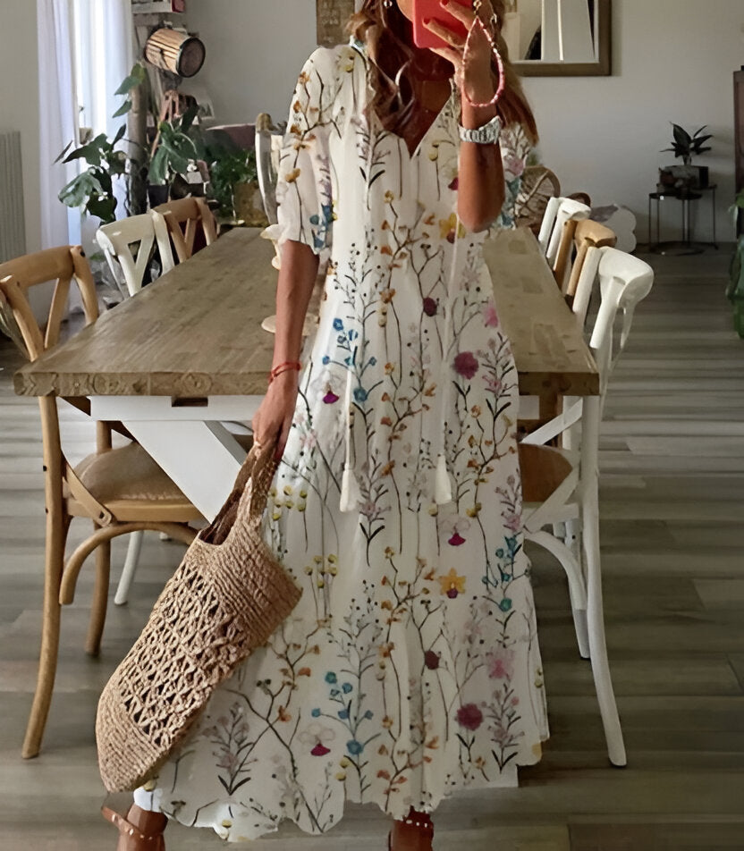 DIANNA | Abito Boho con Copertura per la Pancia