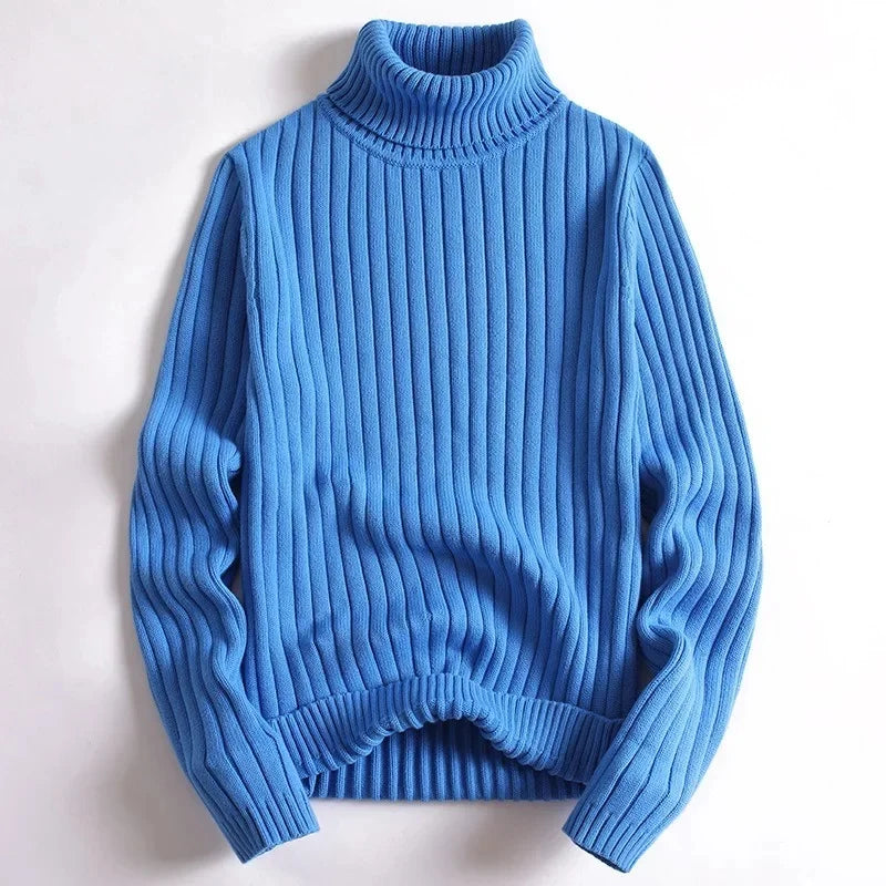 ENZO | Maglione In Costola Con Collo Alto