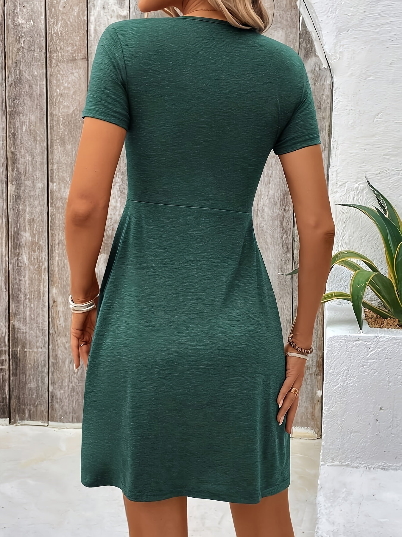 MAYA | Twist Front V-Neck Dress