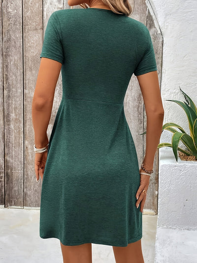 MAYA | Twist Front V-Neck Dress