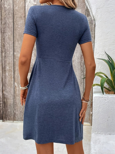 MAYA | Twist Front V-Neck Dress