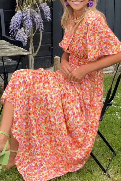 SANDRA | Abito Lungo Elegante con Scollo a V