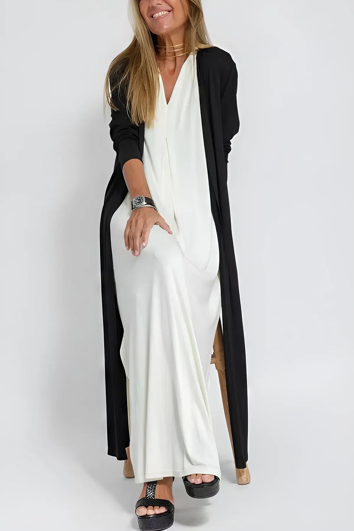 JULIA | Abito Lungo Elegante + Cardigan in Regalo
