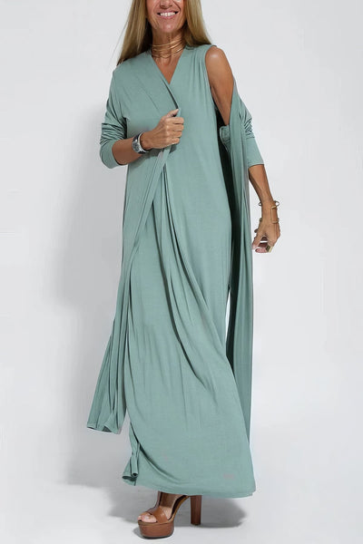 JULIA | Abito Lungo Elegante + Cardigan in Regalo