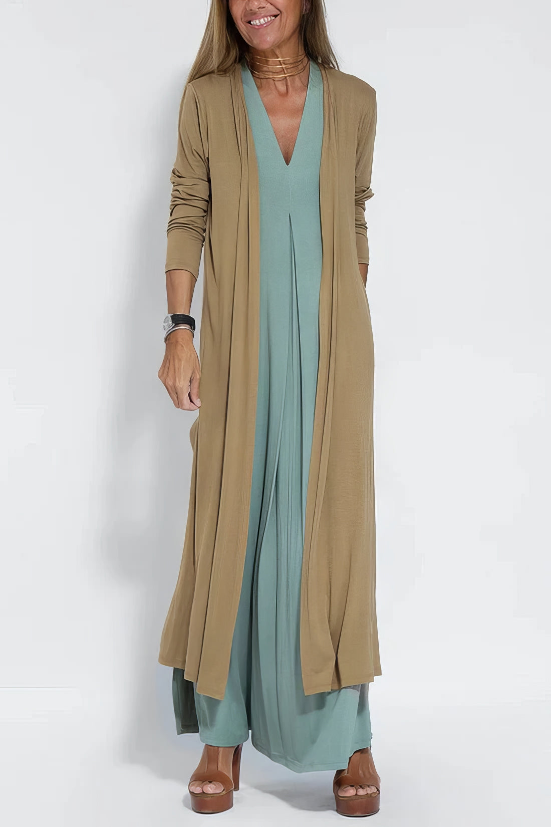 JULIA | Abito Lungo Elegante + Cardigan in Regalo